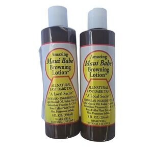 Amazing Maui Babe Browning Lotion All Natural‎ Fast Dark Tan Sun Tanning 8oz NEW